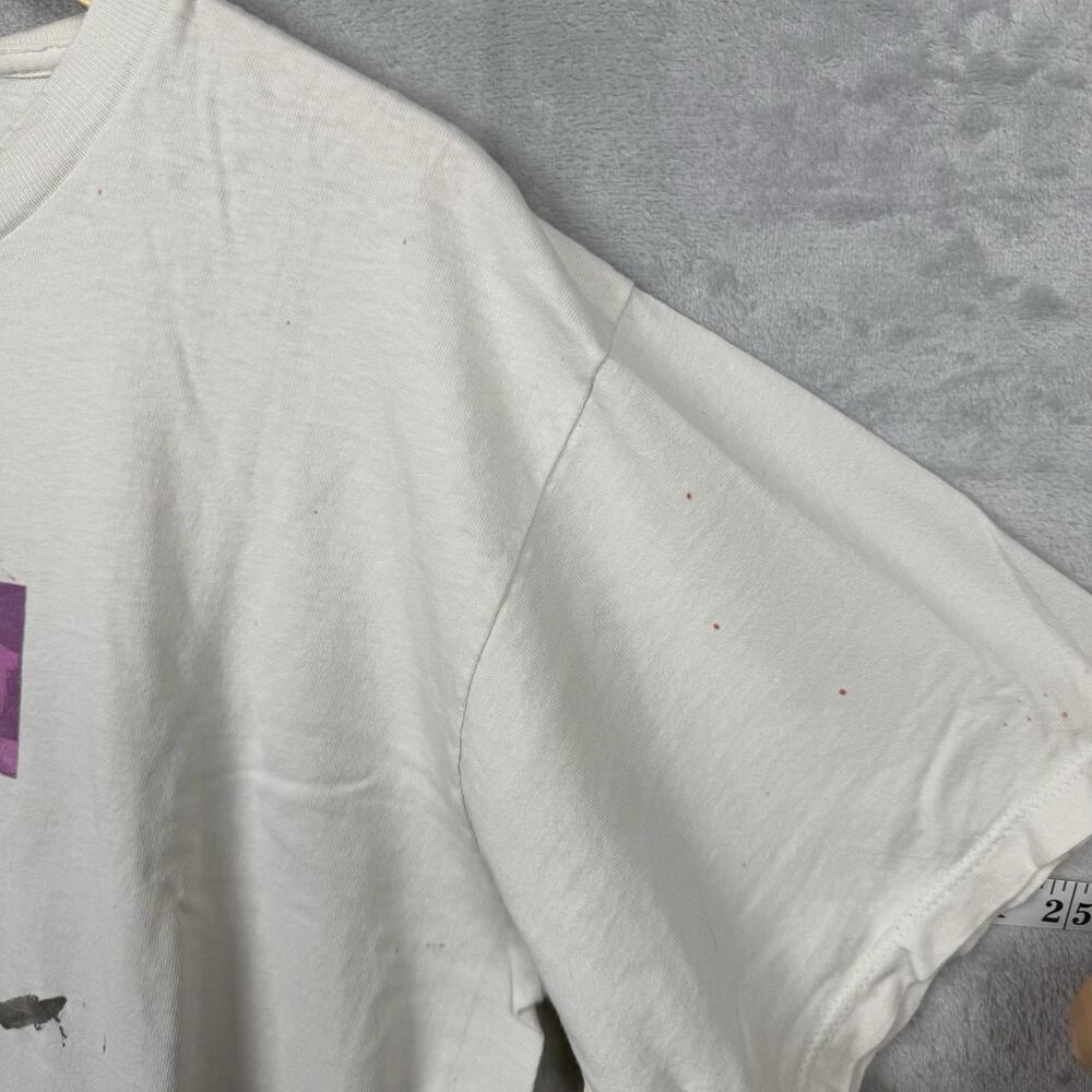 Vintage 90s Nike T-Shirt Made in USA Purple Teal Graphic Swoosh Logo Men’s M Y2K - Picture 10 of 12